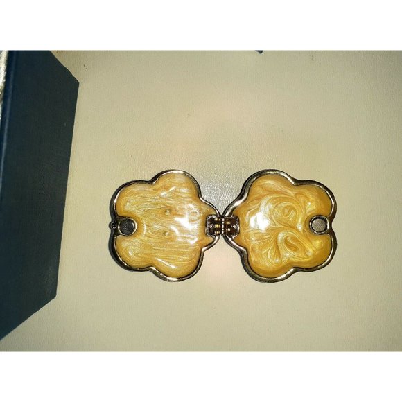 Dazzlers Collectibles Enameled  Round Flower Trinket Box - Picture 3 of 4